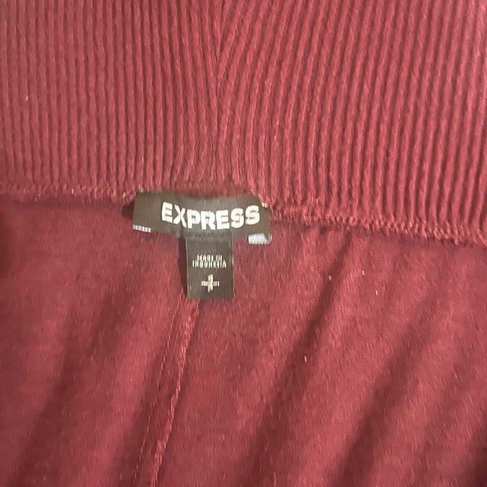 Express Deep Red Knit Top